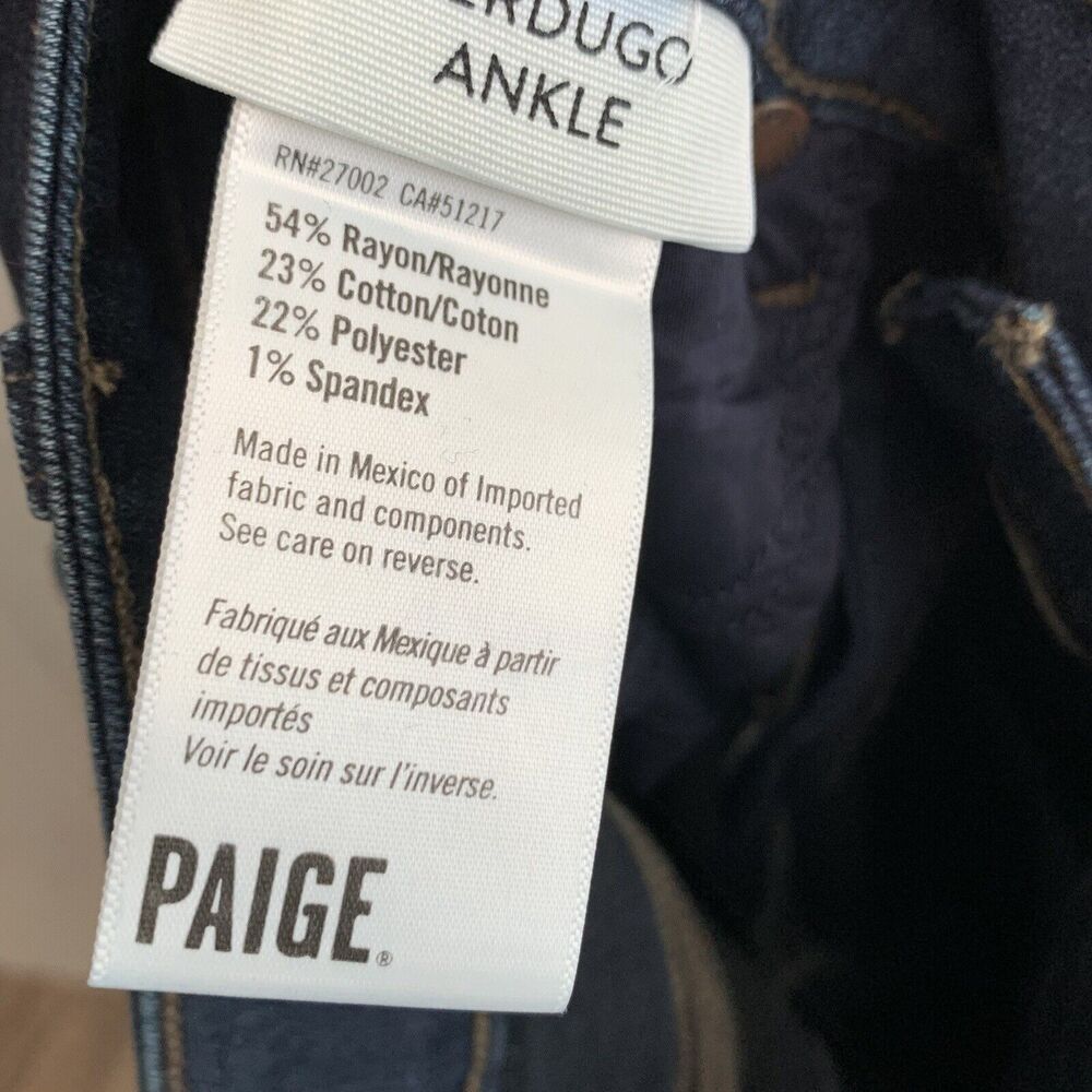 Paige Verdugo Ankle Skinny Jeans Attica Blue Size 30 NWT - Picture 7 of 7